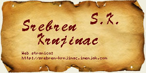 Srebren Krnjinac vizit kartica